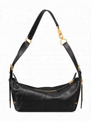 Christian Dior Small D-Journey Bag in Shiny Goatskin Black