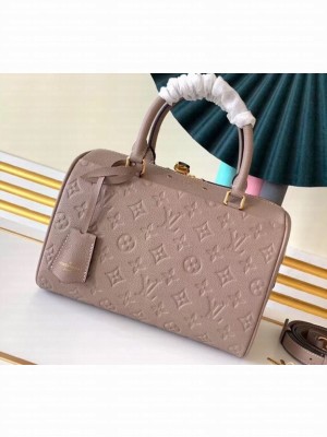 Louis Vuitton Monogram Empreinte Leather Speedy Bandouliere 25 Bag Galet