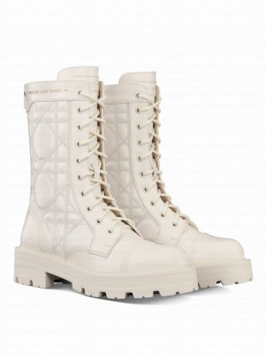 Christian Dior Women's D-Unit Ankle Boot Cream