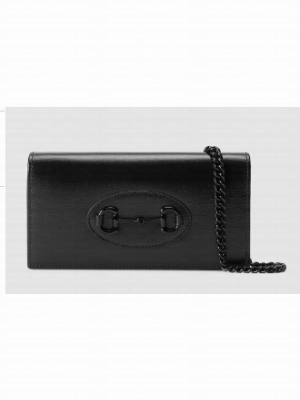Gucci Horsebit 1955 wallet with chain 621892 black