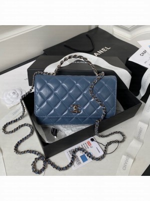 Chanel WALLET ON CHAIN AP3645 BLUE