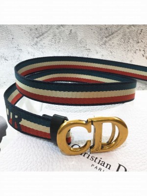 Dior Web Fabric Belt 25mm with CD Buckle 2019 Collection