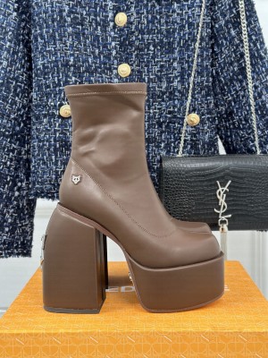 Naked Wolfe Sugar Brown Platform Booties