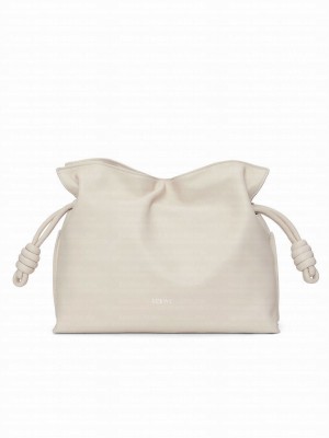 Loewe Medium Nappa Cow Leather Flamenco Handbag Cream