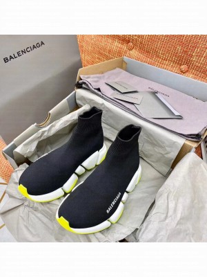 Balenciaga Speed 2.0 Knit Sock Sneakers Spring/Summer 2021 Collection, Black/Neon Yellow/White