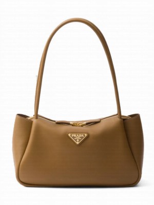 Prada Darling medium leather shoulder bag Dark Coffee