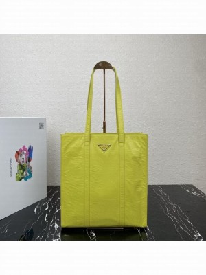Prada Small antique nappa leather tote 1BG459 yellow