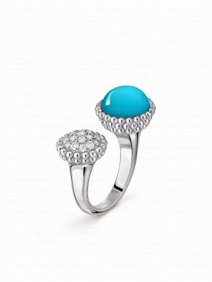 Van Cleef & Arpels Perlee Couleurs Between The Finger Ring Blue