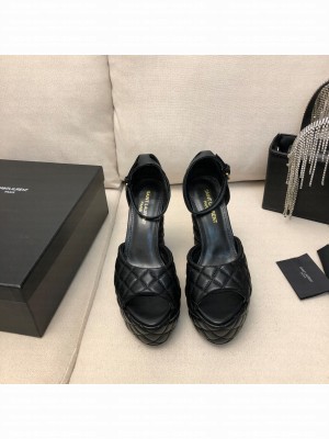 Saint Laurent 4cm Platform Heel 13.5cm High Heel Sandals 2022 Collection 09