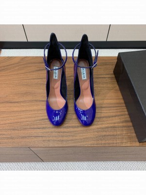 Alaïa PUMP 10.5CM IN PATENT LEATHER BLUE