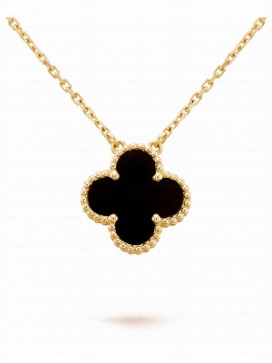 Van Cleef & Arpels Vintage Alhambra Pendant Black