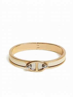 Hermes Women's Mini Clic Chaine D'Ancre Bracelet Cream