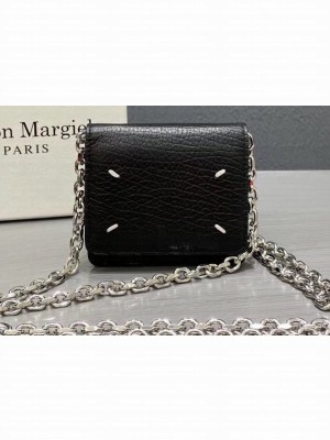 Maison Margiela Leather Chain Wallet Black