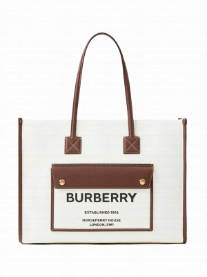 Burberry Small Freya Tote Bag Coffee