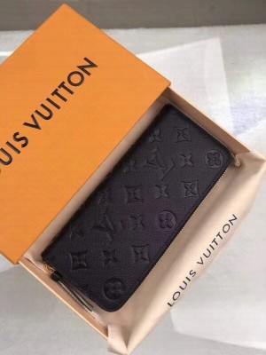 Louis Vuitton Monogram Empreinte Clemence Wallet Black M60171 Collection