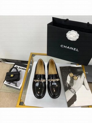 Chanel Charm Logo Platform Loafer Spring/Summer 2021 Collection, Black