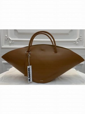 Jil Sander Large Sombrero Tote Bag Brown
