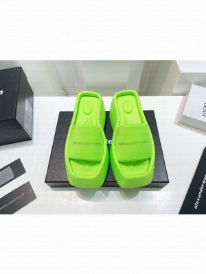 Alexander Wang Fabric Platform Wedge Slide Sandals  2022 Collection