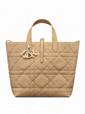 Christian Dior Medium Dior Toujours Vertical Tote Bag Coffee