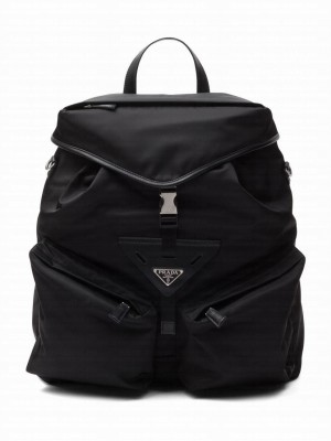 Prada Hot-nylon and leather backpack Black