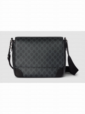 Gucci GG EMBLEM MEDIUM CROSSBODY BAG 821154 black