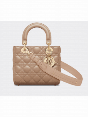 SMALL LADY DIOR MY ABCDIOR BAG Cannage Lambskin M0538ONG Hazelnut