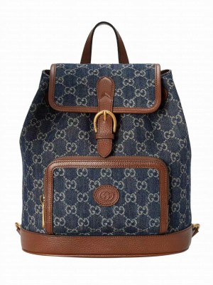 Gucci Backpack With Interlocking G 674147 Dark Blue