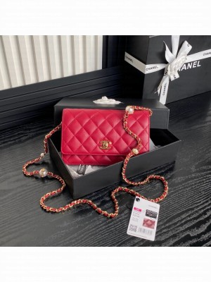 Chanel WALLET ON CHAIN AP4282 red