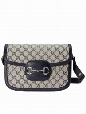 Gucci Horsebit 1955 Small Bag 602204 Dark Blue
