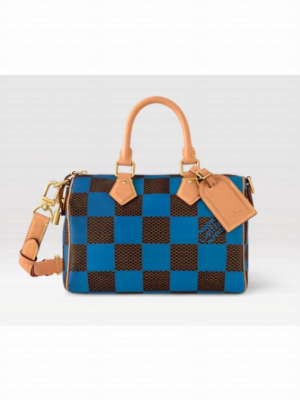 Louis Vuitton Speedy 25 Bandouliere Damier Pop N40585 Blue