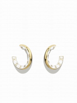 Chanel Women's Hoop Earrings ABC992 White