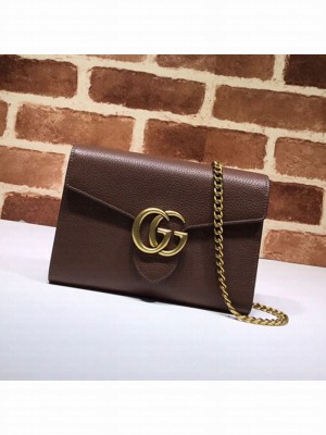 Gucci GG Marmonet Leather Mini Chain Bag 401232 Coffee Brown Collection