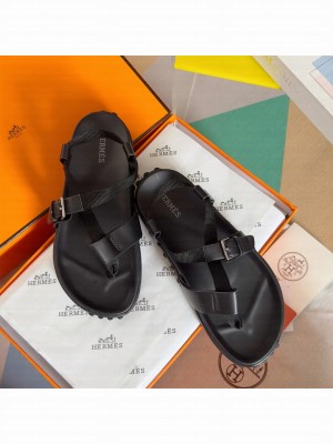Hermes Inboard sandal Black