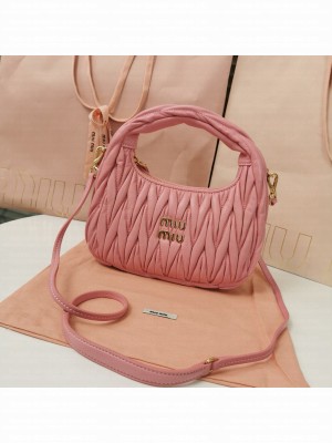 Miu Miu Wander Matelasse Original Sheepskin Bag 5BC125 Pink