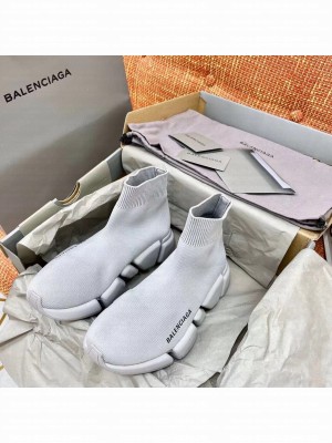 Balenciaga Speed 2.0 Knit Sock Sneakers Spring/Summer 2021 Collection, Grey