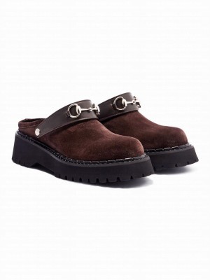 Gucci Unisex Horsebit Detail Mules 835829 Mauve