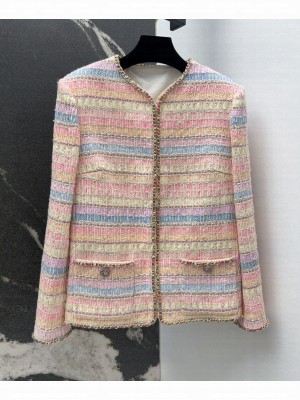 Chanel Women's Tweed Jacket Pink