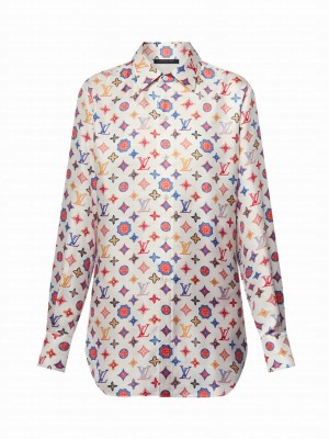 Louis Vuitton Women's Monogram Silk Shirt Polychrome