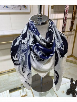 Chanel Women s Square Scarf White
