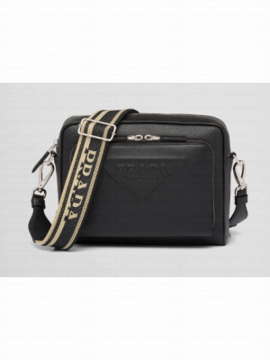 Prada Saffiano leather shoulder bag 2VH152 black