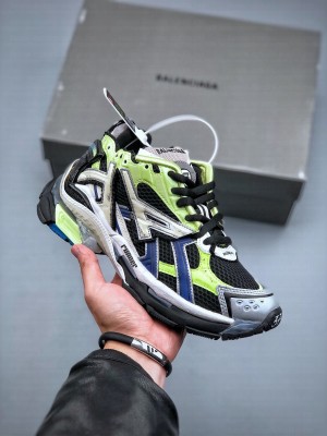 Balenciage Runner Trainers in Yellow, grey and black mesh and nylon 2022