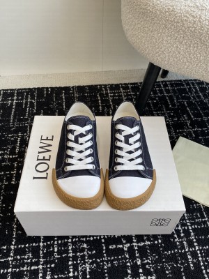 LOEWE Terra Vulca lace-up sneaker in black Canvas