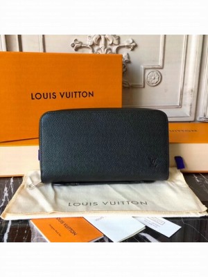 Louis Vuitton Zippy XL Wallet 22cm Taiga Canvas Leather Fall/Winter 2017 Collection M42097, Ardoise