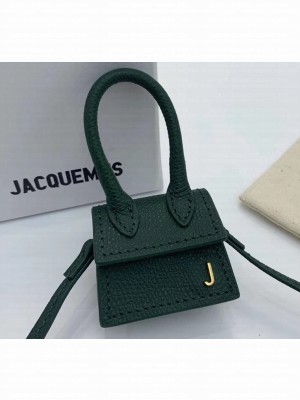 Jacquemus Leather Le Petit Chiquito Bag Dark Green