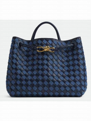 Bottega Veneta Medium Andiamo Bag 766014 Denim&Navy