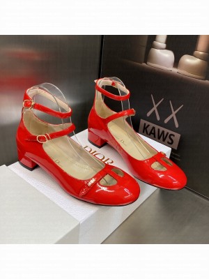 Christian Dior AIME DIOR PUMP 3.5CM Red Patent Calfskin