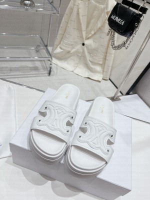 CELINE BLOCK 6CM PLATFORM SLIDE FLAT 06