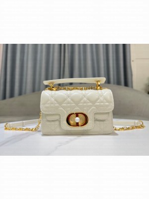 Mini Dior Jolie Top Handle Bag Cannage Calfskin M9272U Latte