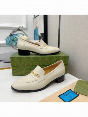 GUCCI Women's Horsebit Loafer OFF White Calfskin  2021 Collection