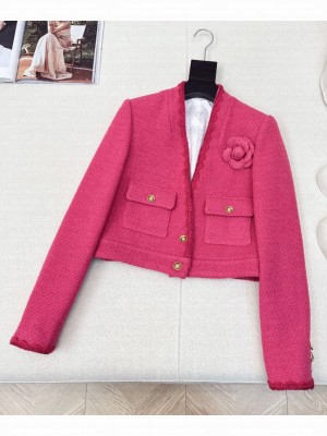 Chanel Women's Tweed Jacket Pink